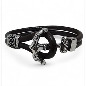 Men's leather bracelet, Nautica Bracelet, Genuine Leather